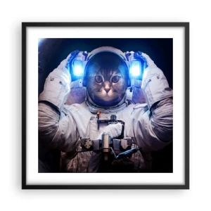 Affiche dans un cadre noir - Poster - Houston, vous avez un problème - 50x50 cm