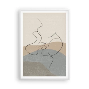 Affiche dans un cadre blanc - Poster - Comme un coup de pinceau - 70x100 cm