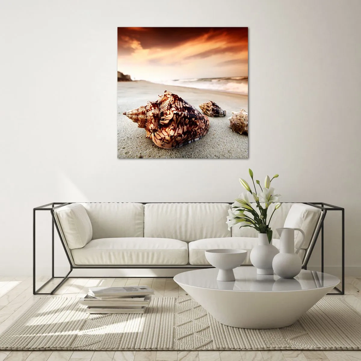 Impression sur verre - Image sur verre - Les parias des vagues - 70x70 cm