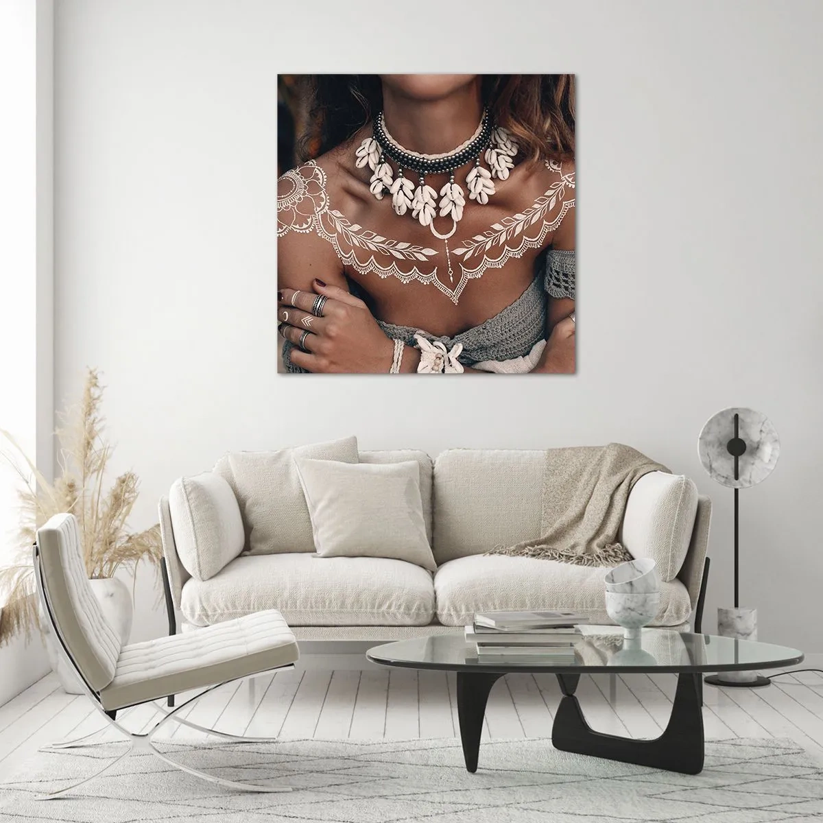 Impression sur verre - Image sur verre - Talismans, rituels de la féminité - 70x70 cm