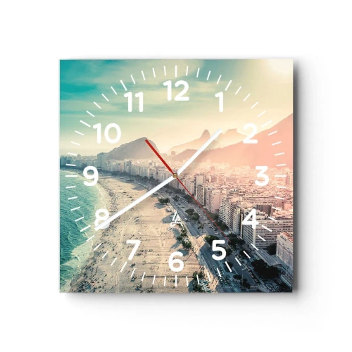 Horloge murale - Pendule murale - Vacances éternelles à Rio - 30x30 cm