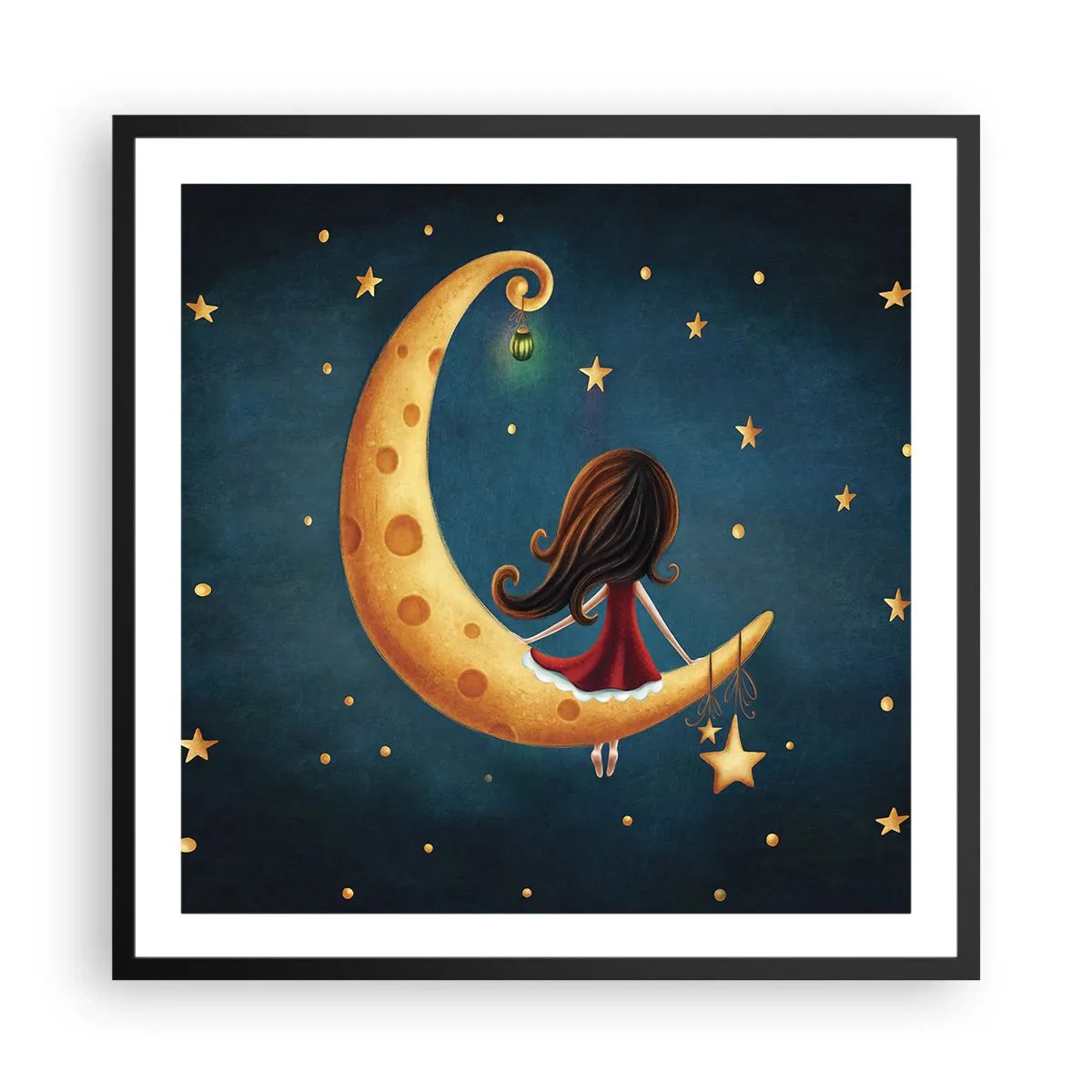 Affiche dans un cadre noir - Poster - Il était une fois... - 60x60 cm