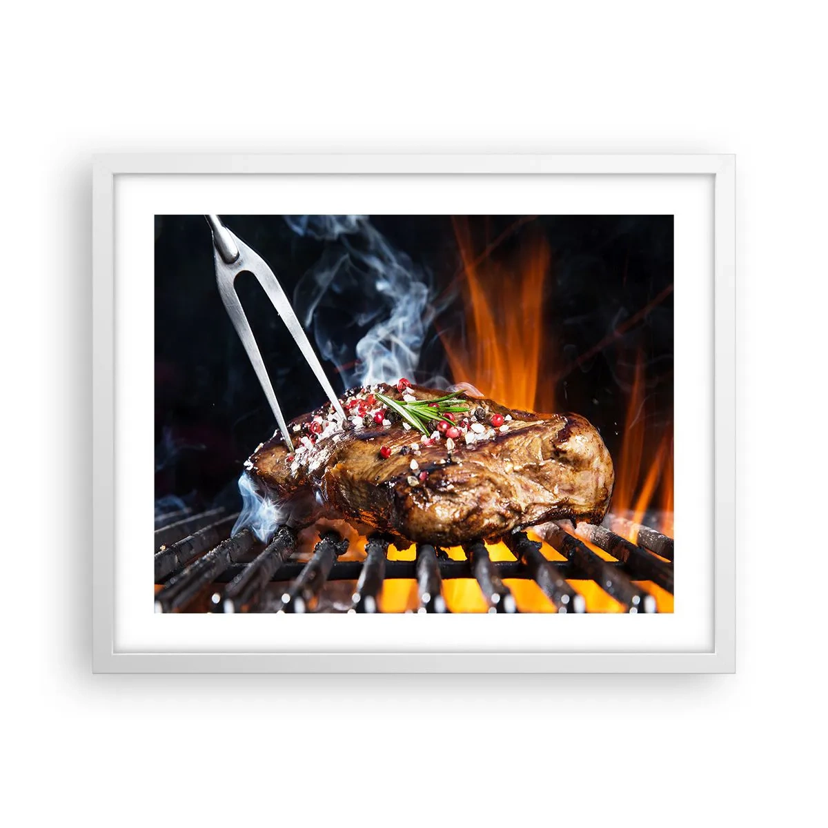 Affiche dans un cadre blanc - Poster - Juteux et parfumé - 50x40 cm