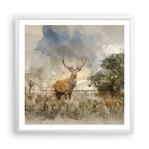 Affiche dans un cadre blanc - Poster - Dignité - force - majesté - 60x60 cm