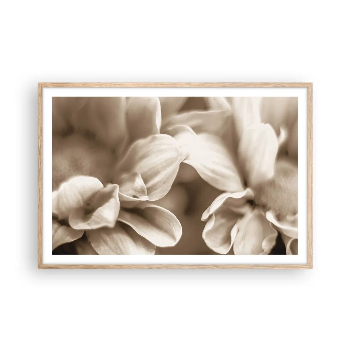 Affiche dans un chêne clair - Poster - Doux comme un sourire - 91x61 cm