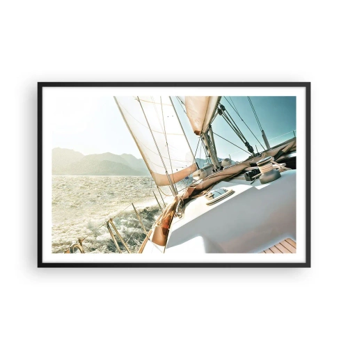 Affiche dans un cadre noir - Poster - Toutes voiles dehors - 91x61 cm