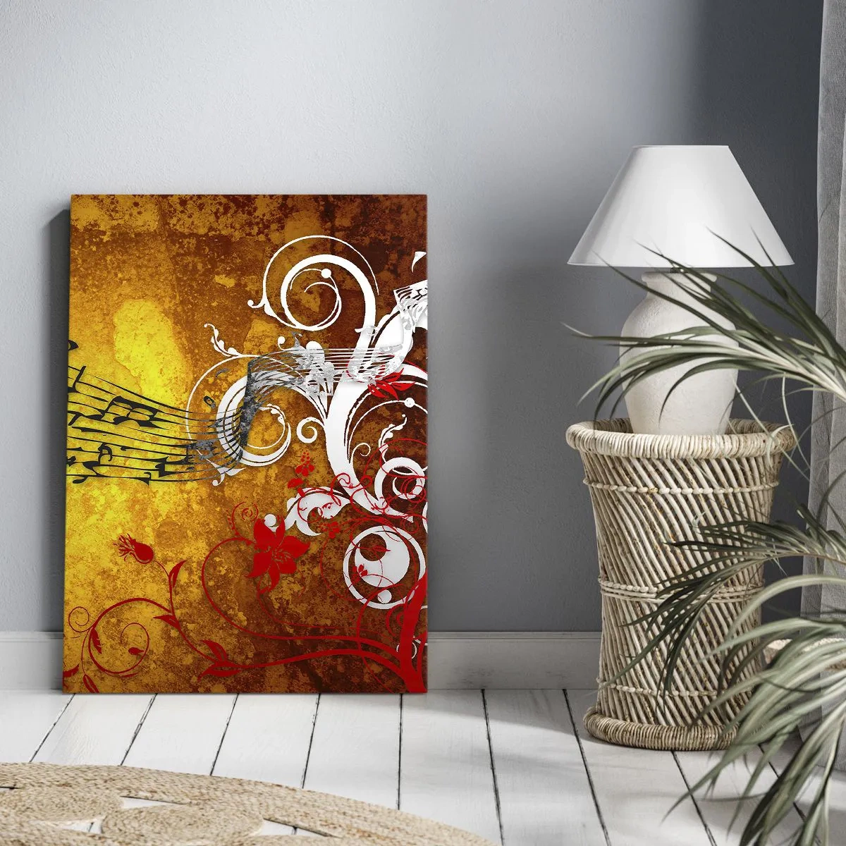 Impression sur toile - Image sur toile - Que la musique coule - 65x120 cm