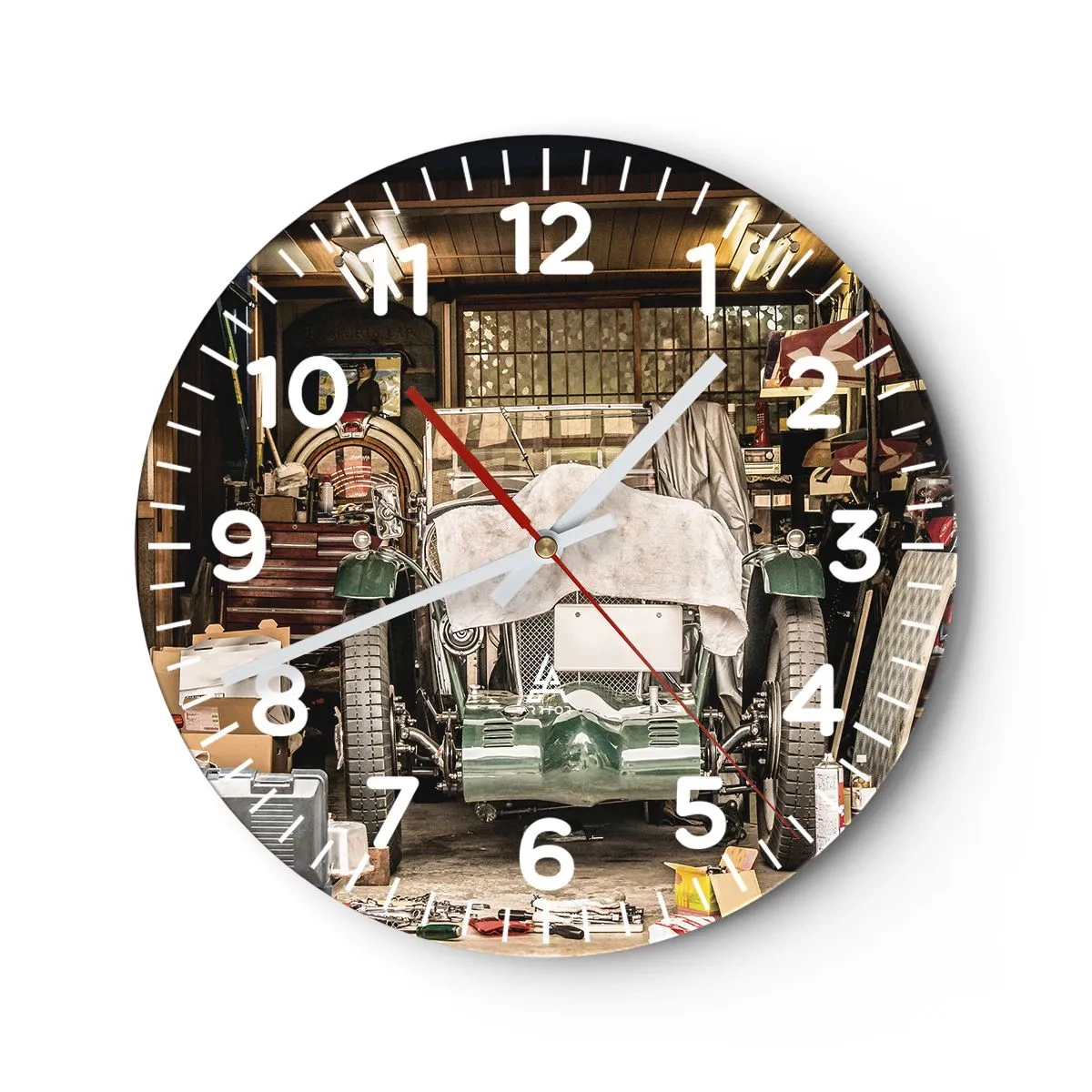 Horloge murale - Pendule murale - Retour vers le passé - 30x30 cm
