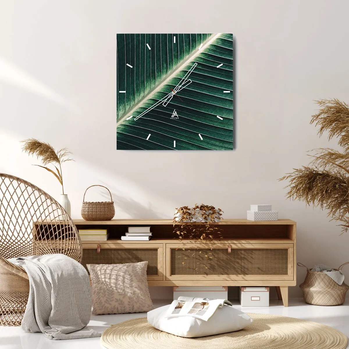 Horloge murale - Pendule murale - Le rythme de la nature - 40x40 cm