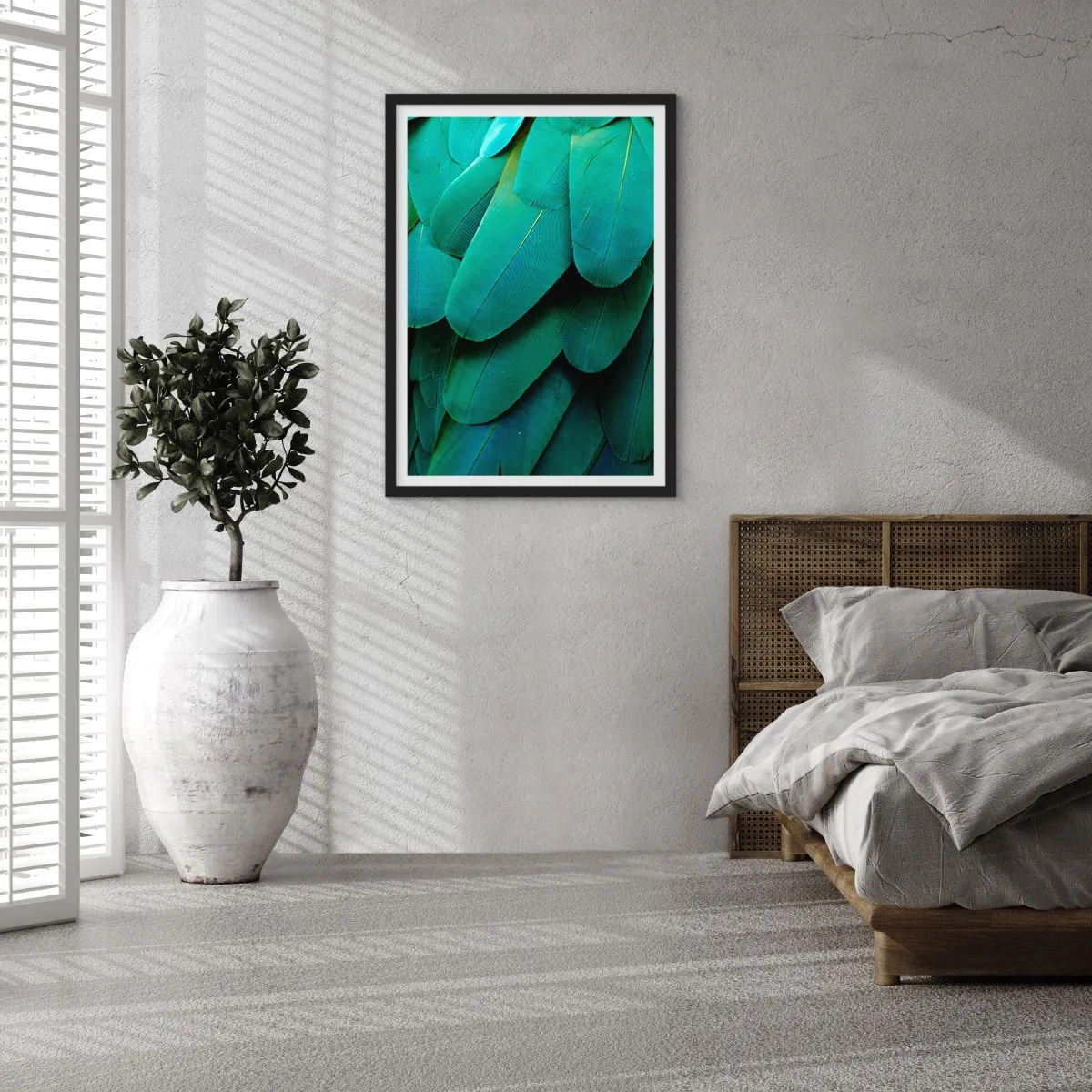 Affiche dans un cadre noir - Poster - Perfection de la nature du perroquet - 30x40 cm