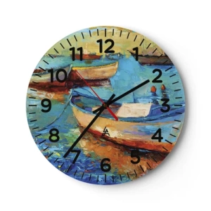 Horloge murale - Pendule murale - Dans la baie du sud - 40x40 cm