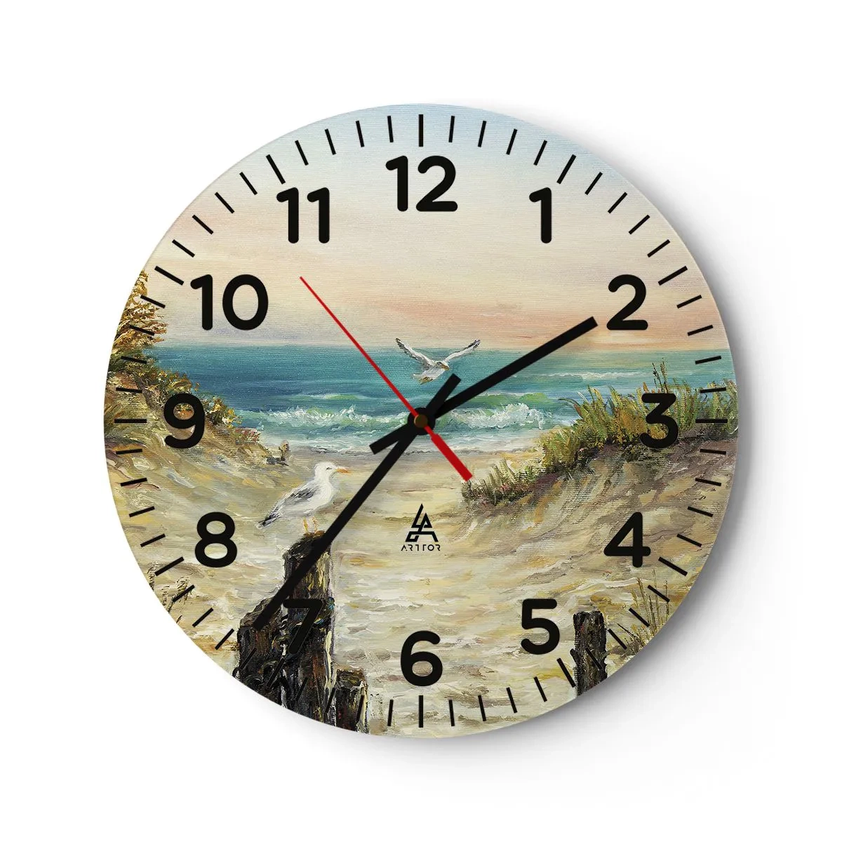 Horloge murale - Pendule murale - Retraite au calme - 30x30 cm