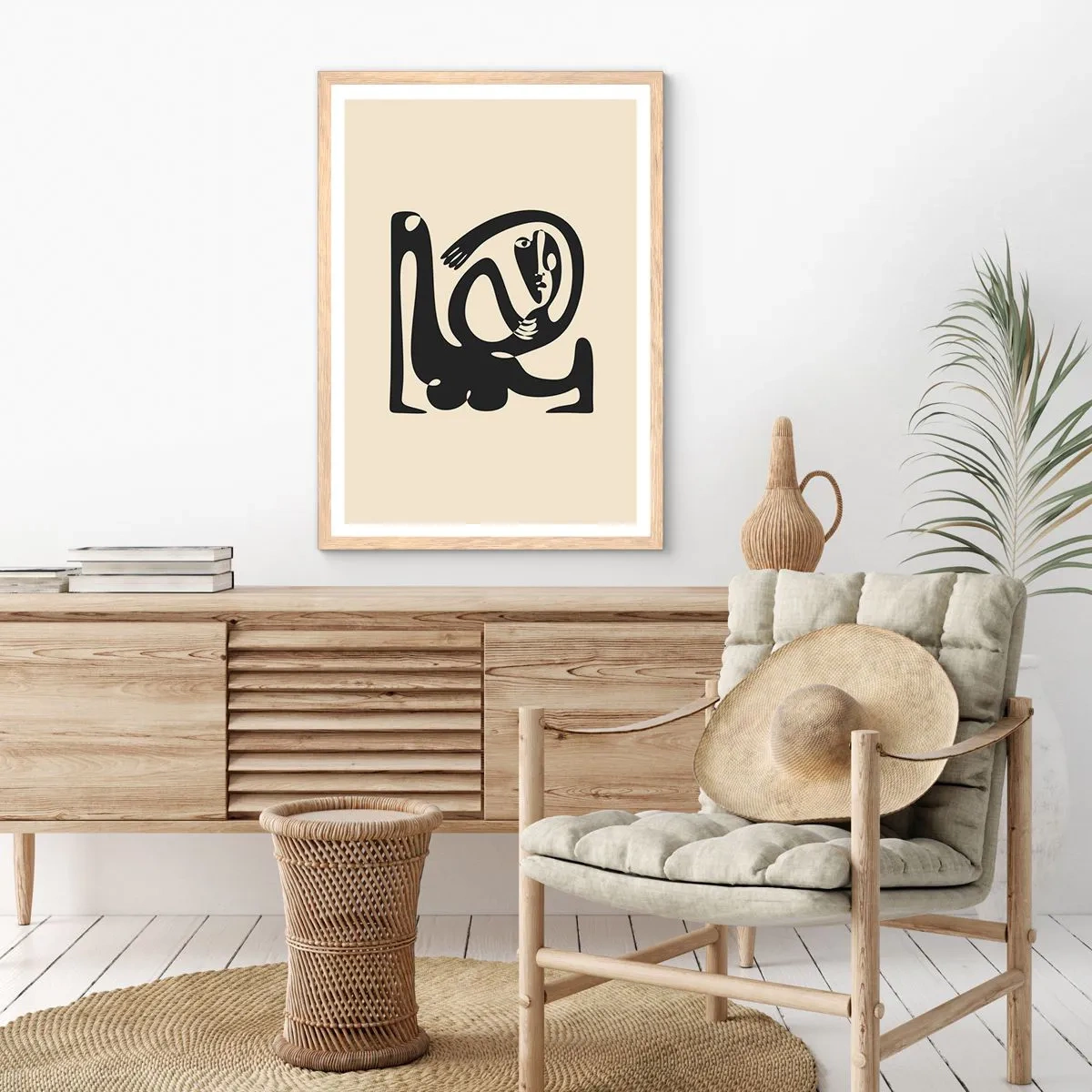 Affiche dans un chêne clair - Poster - Presque du Picasso - 70x100 cm