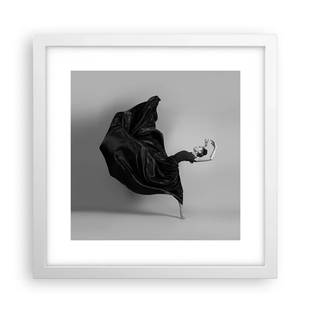 Affiche dans un cadre blanc - Poster - Musique ailées - 30x30 cm