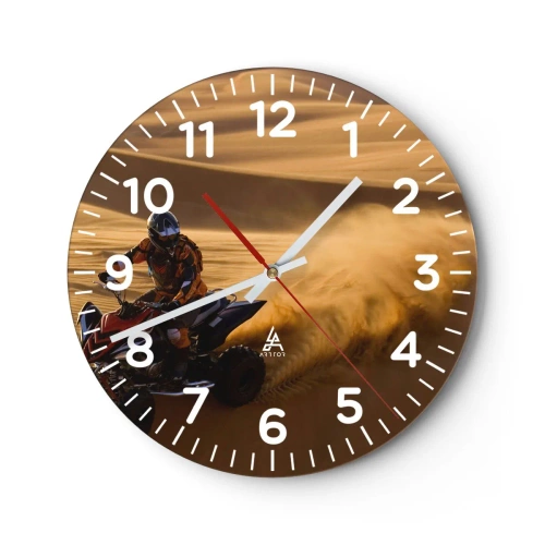 Horloge murale - Pendule murale - Sur les vagues de sable - 40x40 cm