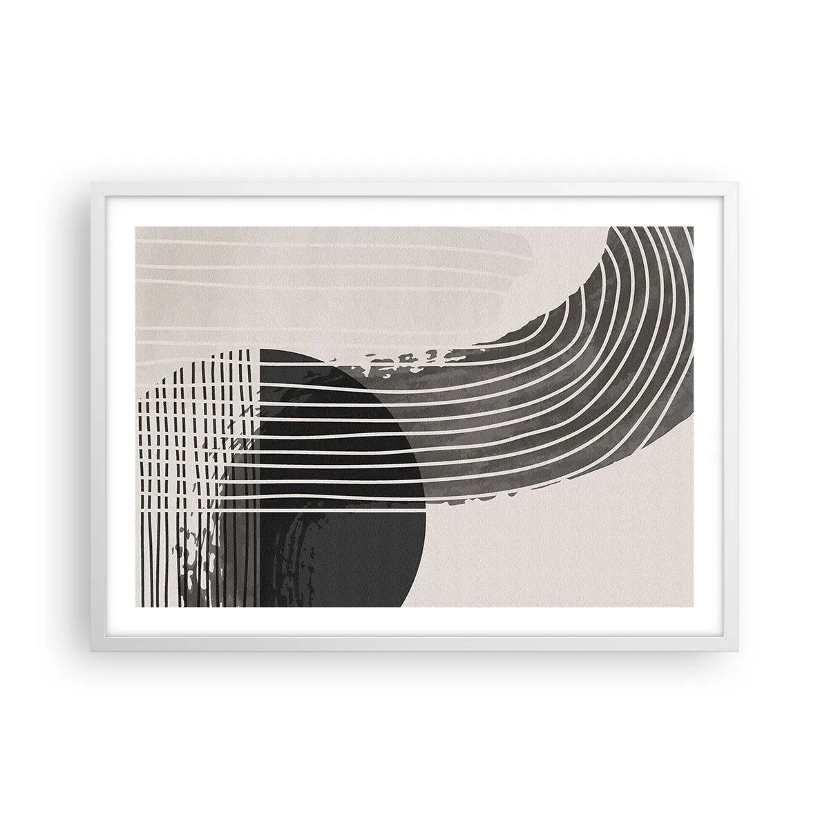 Affiche dans un cadre blanc - Poster - Aller et retour - 70x50 cm