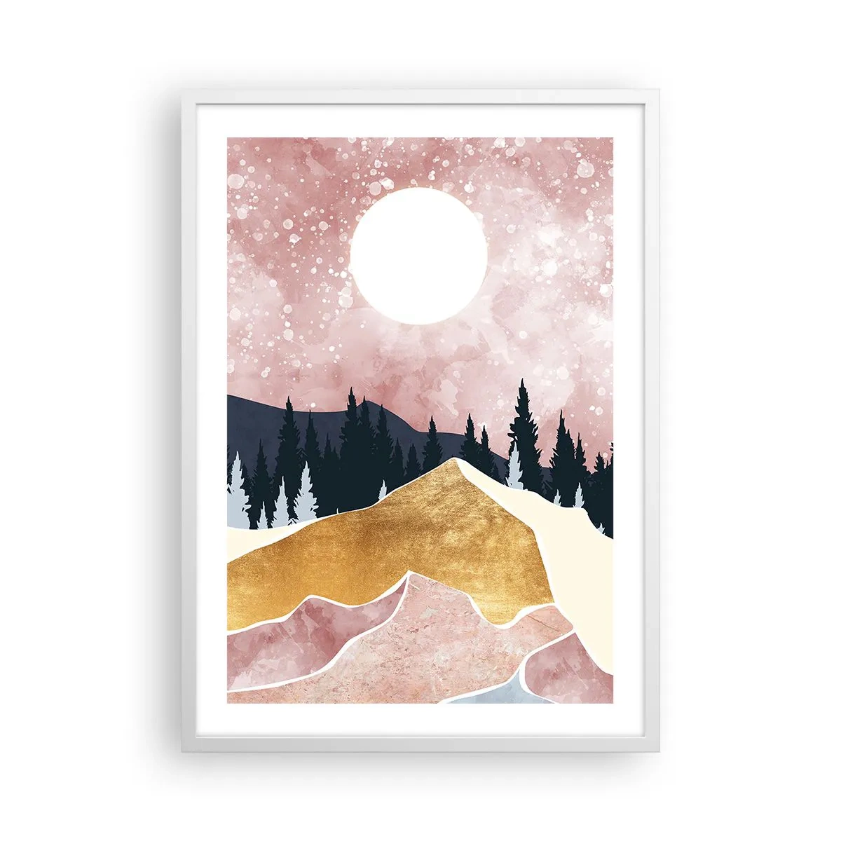 Affiche dans un cadre blanc - Poster - Gardien de la nuit - 50x70 cm