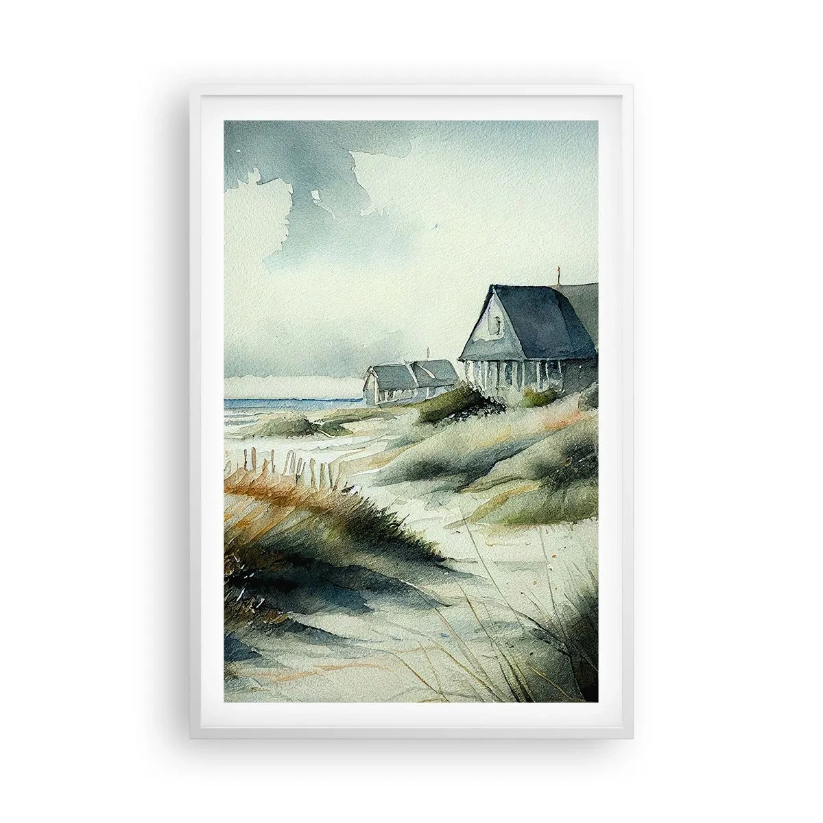 Affiche dans un cadre blanc - Poster - Loin de l'agitation - 61x91 cm