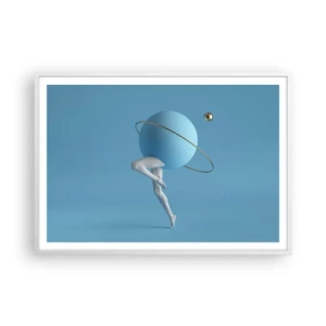 Affiche dans un cadre blanc - Poster - Et les planètes deviennent folles - 100x70 cm