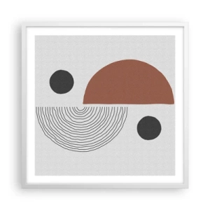 Affiche dans un cadre blanc - Poster - Perfection de la roue - 60x60 cm