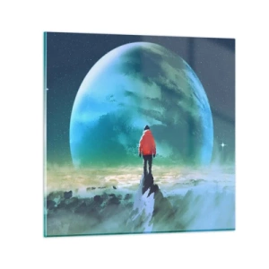 Impression sur verre - Image sur verre - Explorateur de la nouvelle terre - 70x70 cm