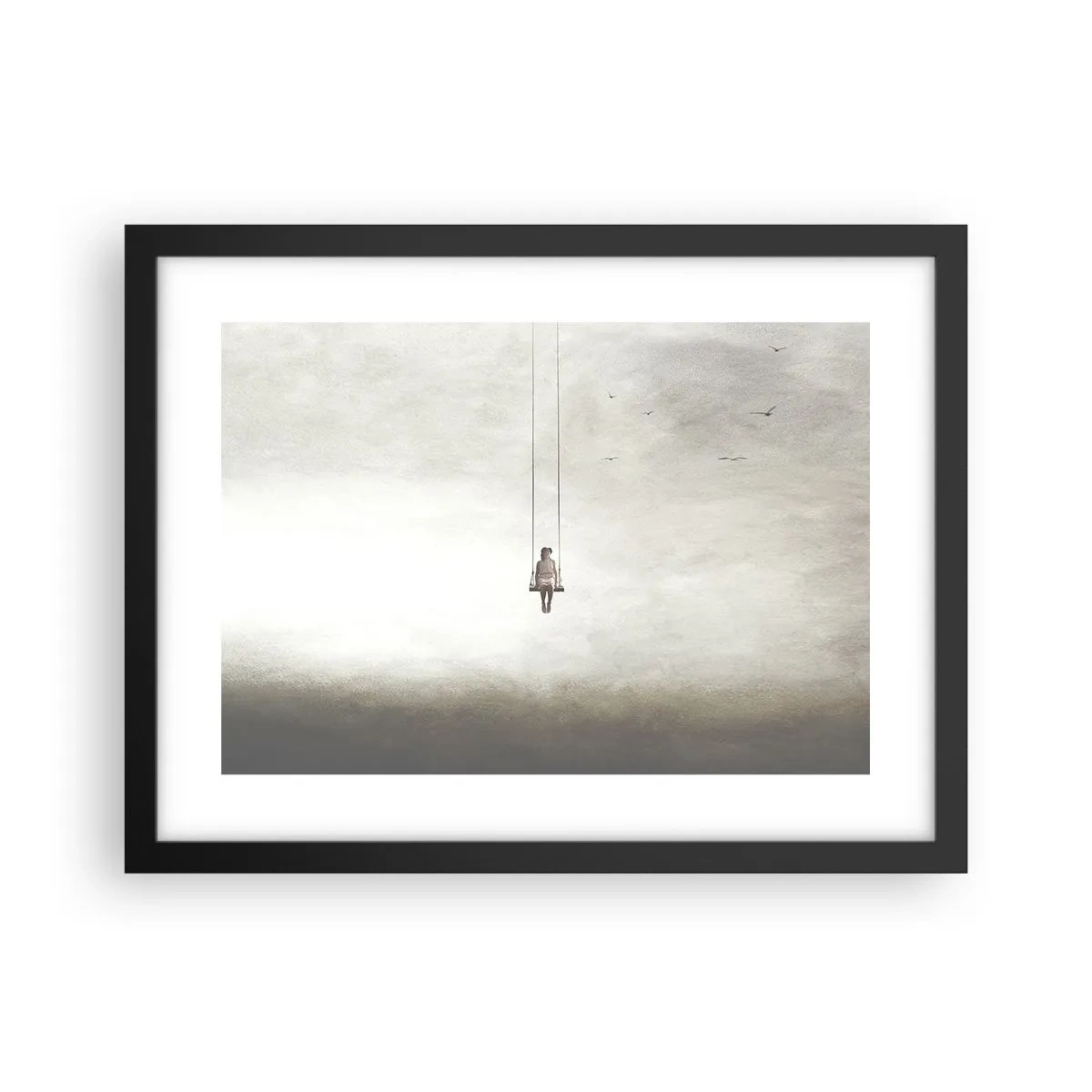 Affiche dans un cadre noir - Poster - Enfant en nous - 40x30 cm