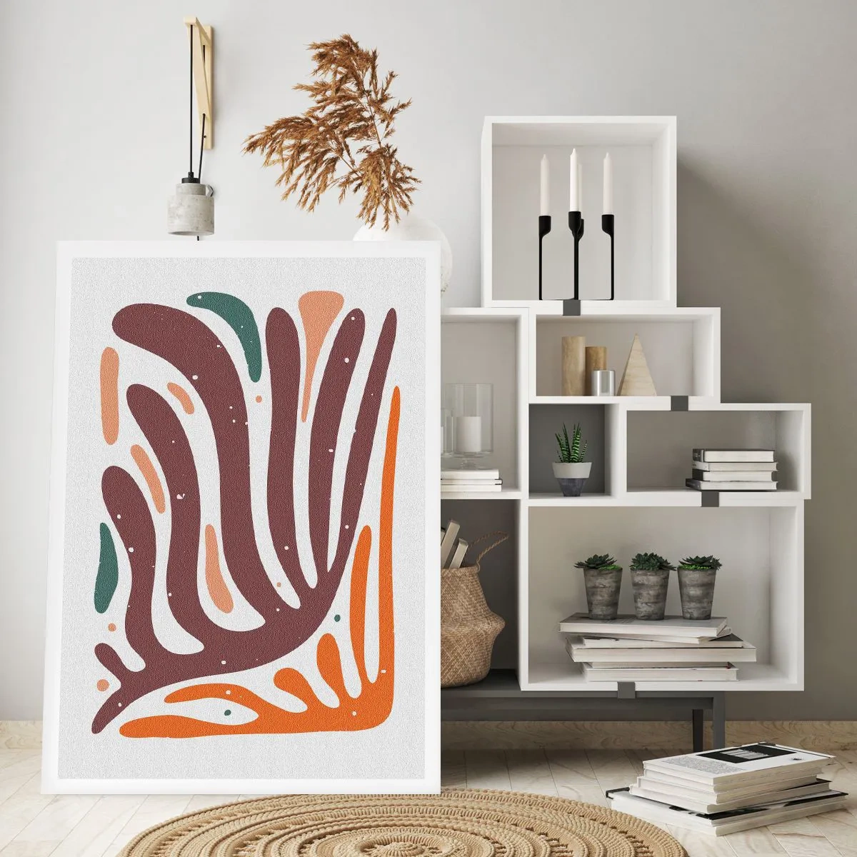 Affiche - Poster - Composition organique rayonnante - 70x100 cm