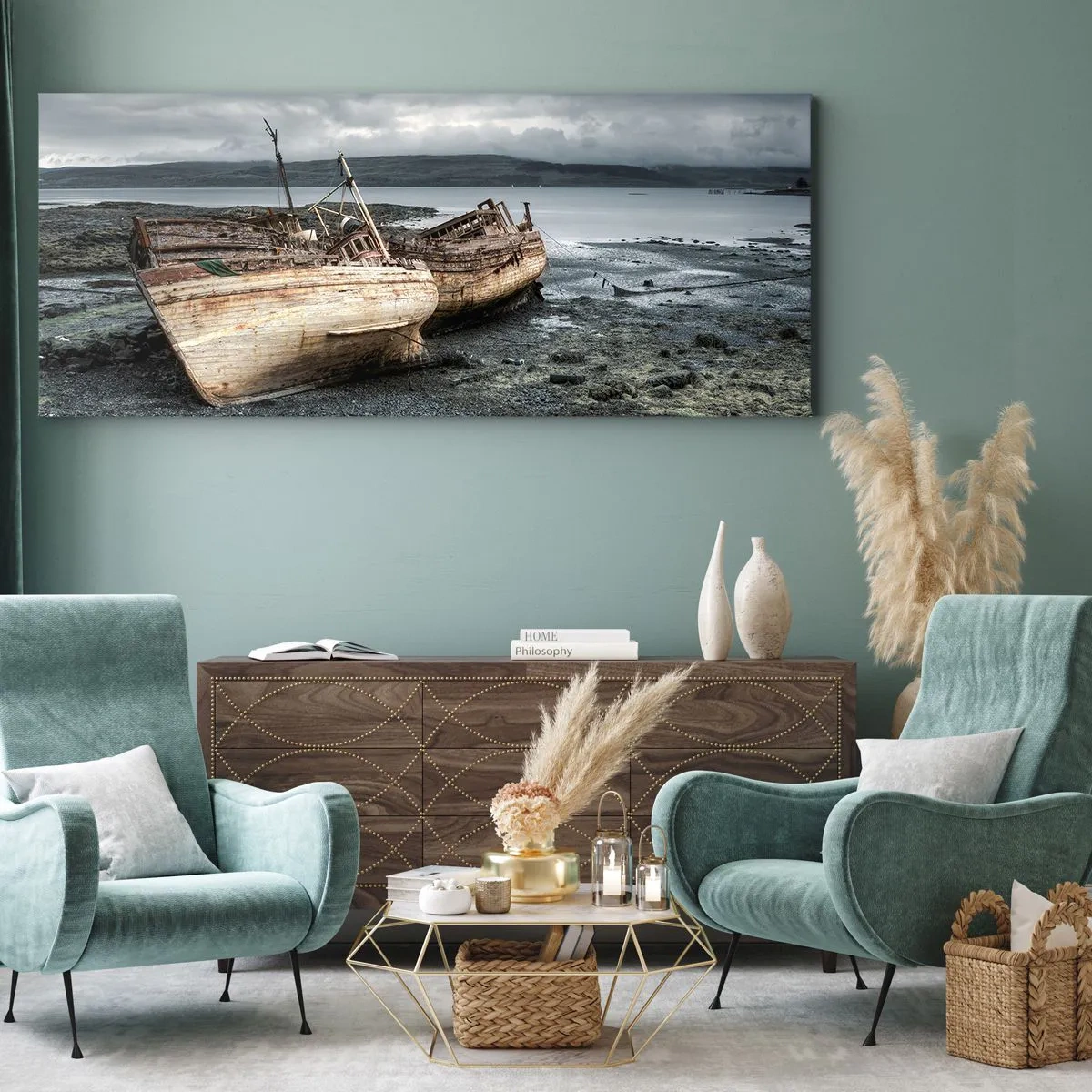 Impression sur toile - Image sur toile - "En signe d'épreuves difficile" - 100x40 cm