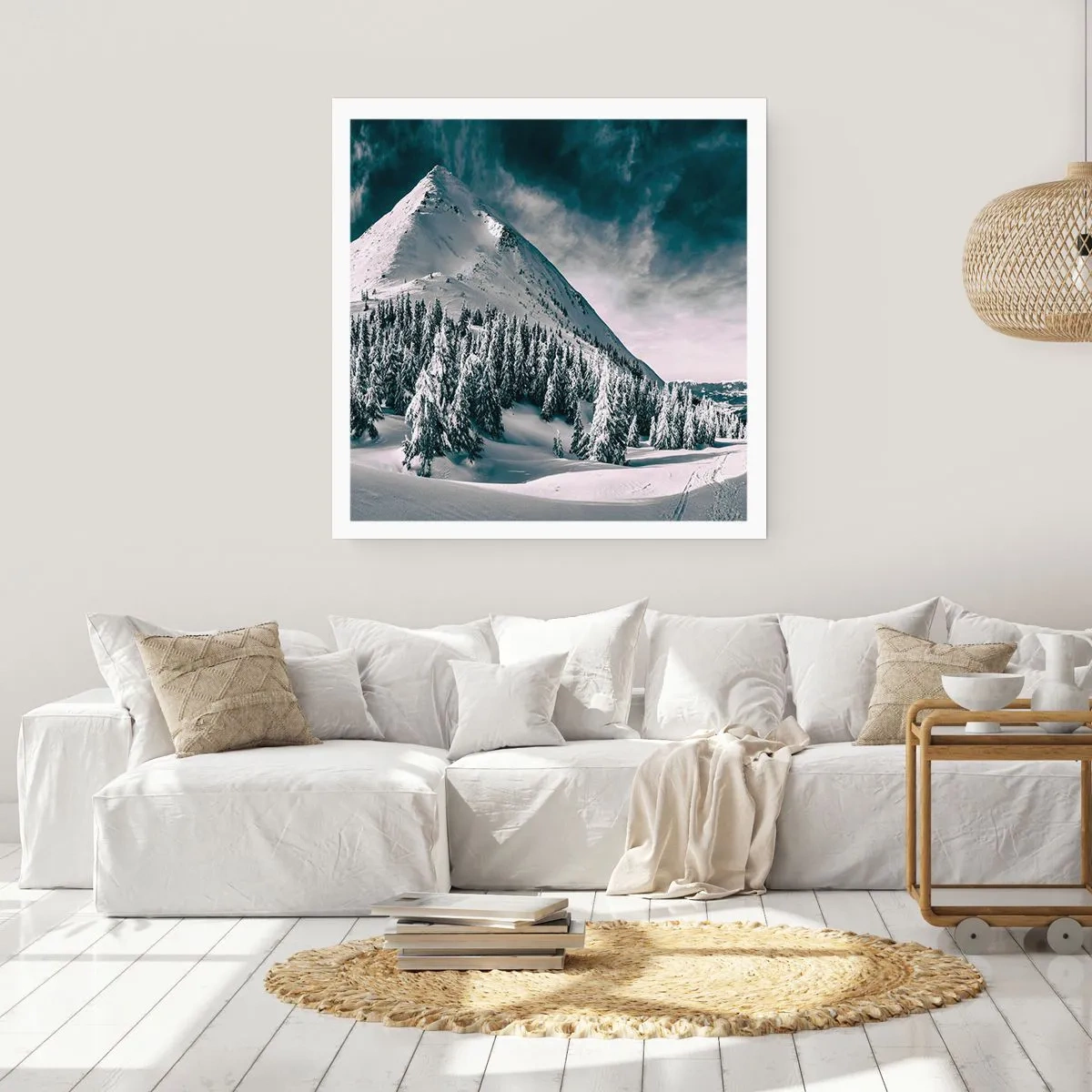 Affiche - Poster - Le pays de la neige et de la glace - 60x60 cm