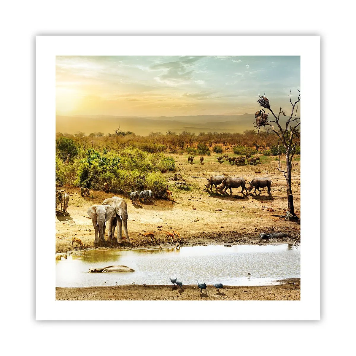 Affiche - Poster - "Et d'Eden coulait une rivière..." - 50x50 cm