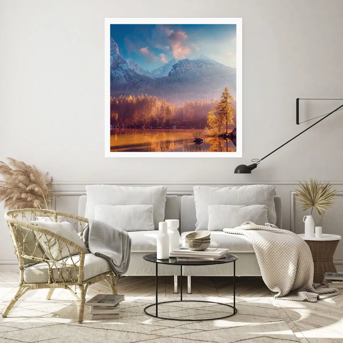 Affiche - Poster - Dans les montagnes et les vallées - 60x60 cm