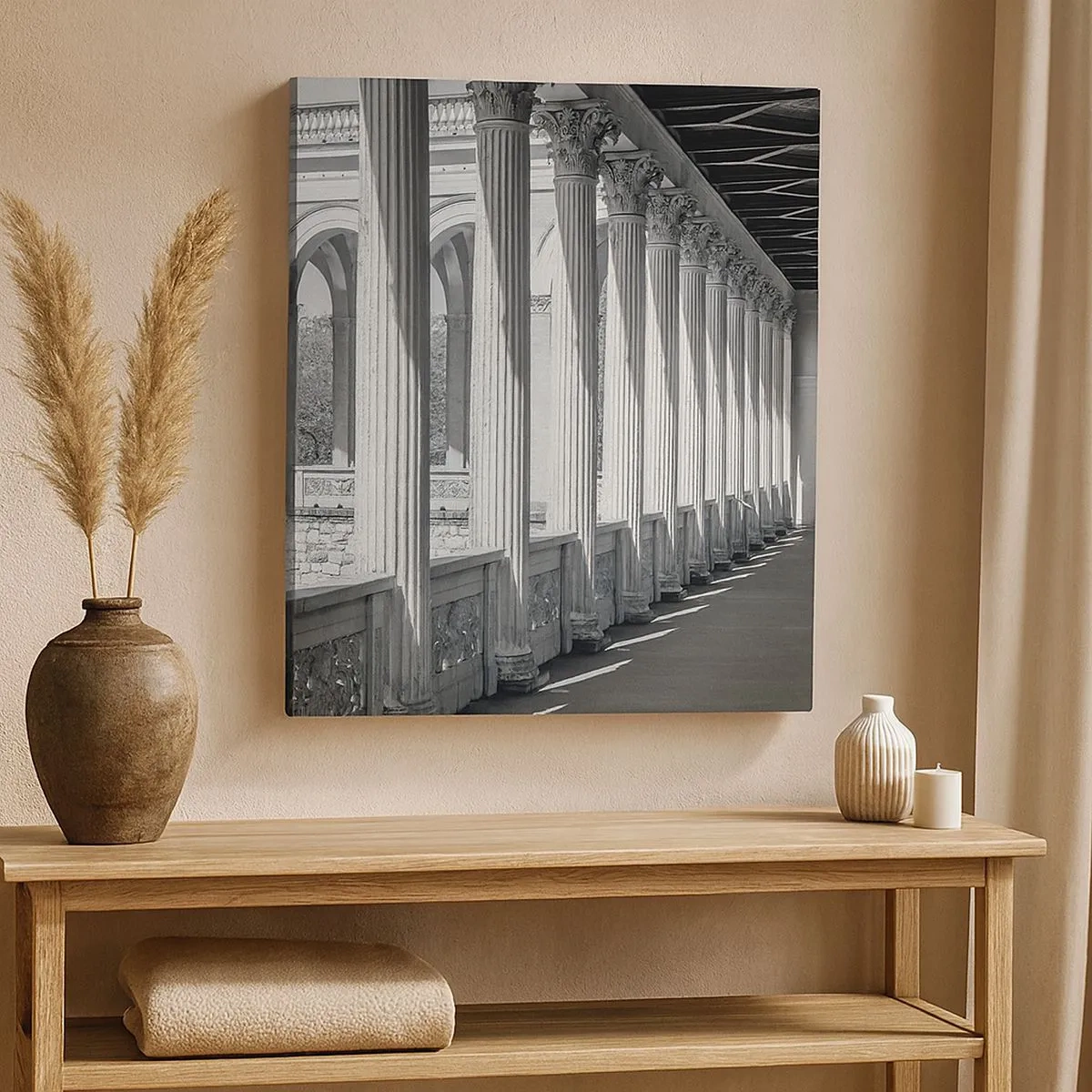 Impression sur toile - Image sur toile - Arcade ensoleillée - 30x30 cm