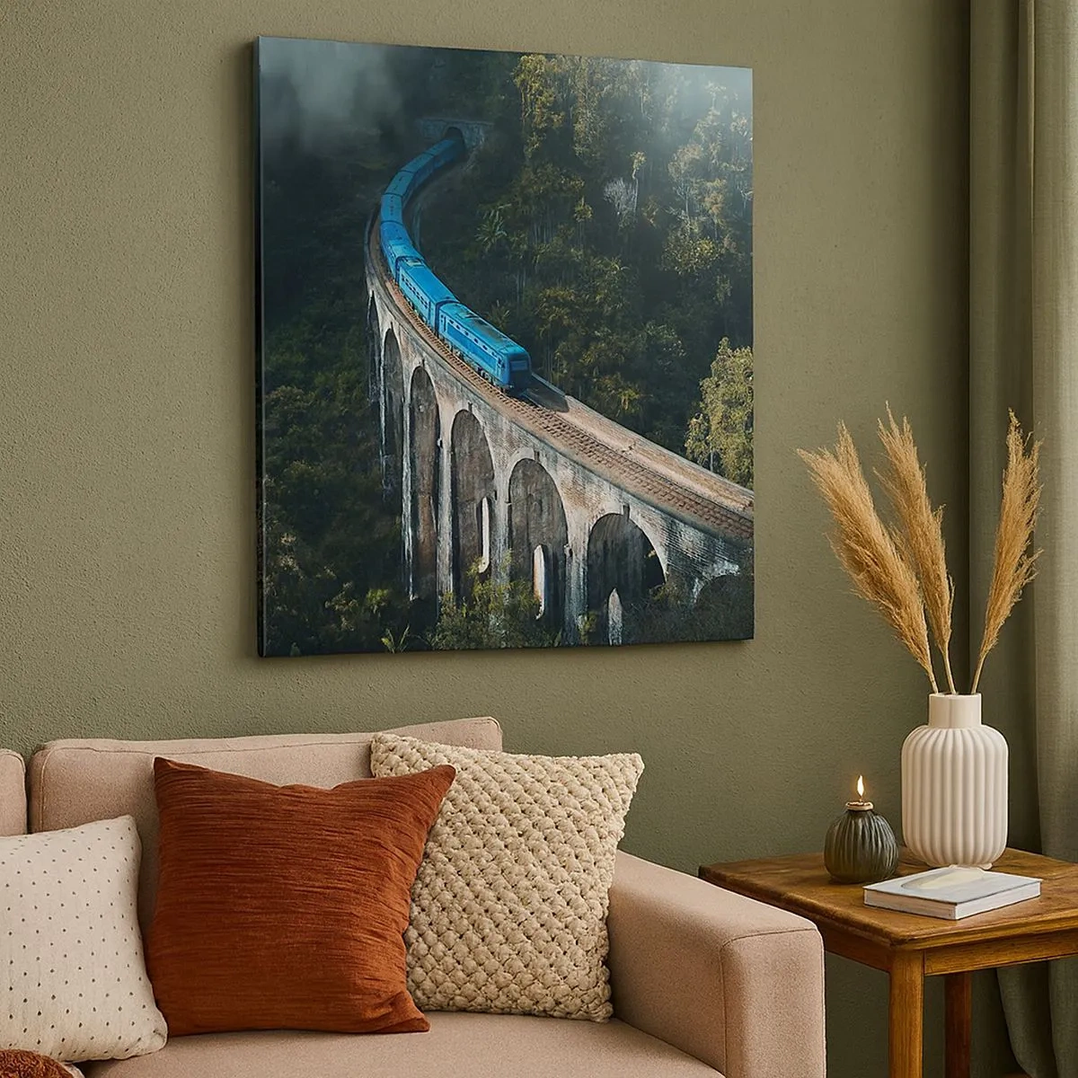 Impression sur toile - Image sur toile - Train nature - 30x30 cm