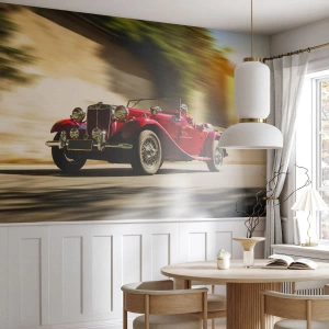 Papier Peint Photo Premium Sand - Plus belle que Nike de Samothrace - Voiture, Rétro, Cabriolet - 250x175 cm