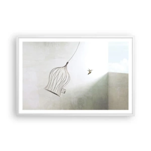 Affiche dans un cadre blanc - Poster - Dans son élément - 91x61 cm