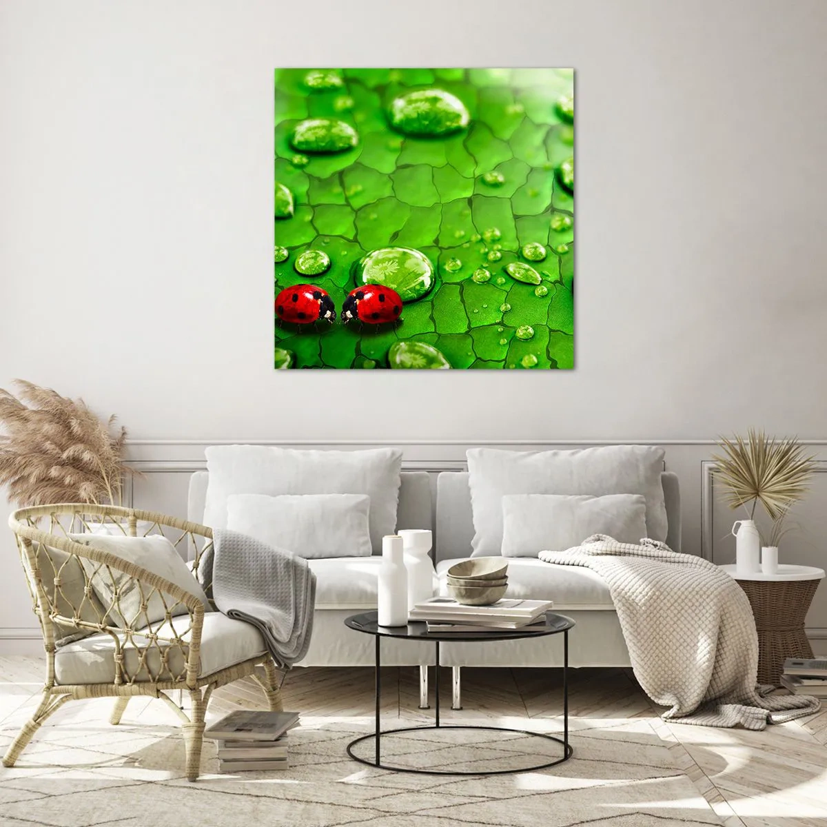 Impression sur verre - Image sur verre - Rendez-vous au vert - 40x40 cm