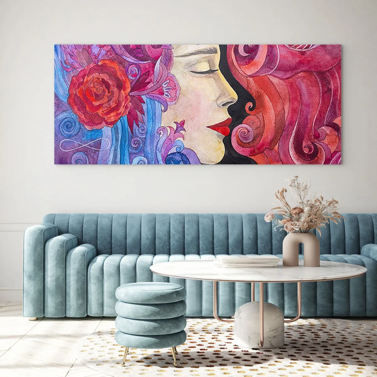 Impression sur verre - Image sur verre - L'Art Nouveau est toujours vivant - 100x40 cm