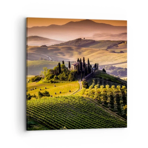 Impression sur toile - Image sur toile - Arcadie - le paysage toscan - 70x70 cm