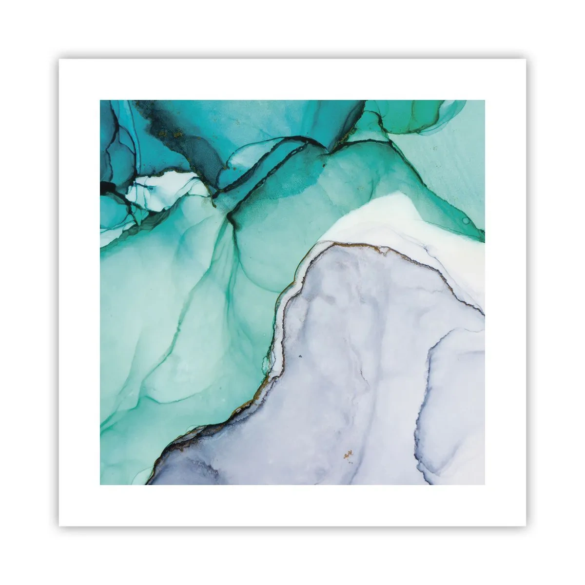 Affiche - Poster - Étude de turquoise - 40x40 cm
