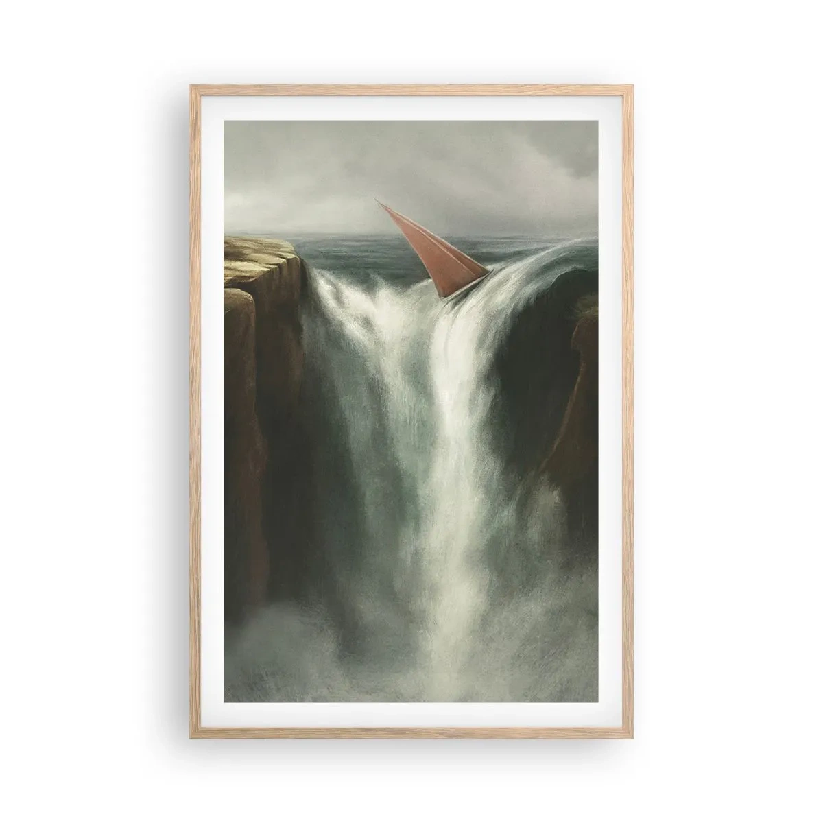 Affiche dans un chêne clair - Poster - Un avertissement de la vie - 61x91 cm