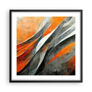 Affiche dans un cadre noir - Poster - Chaleur et froid - 50x50 cm