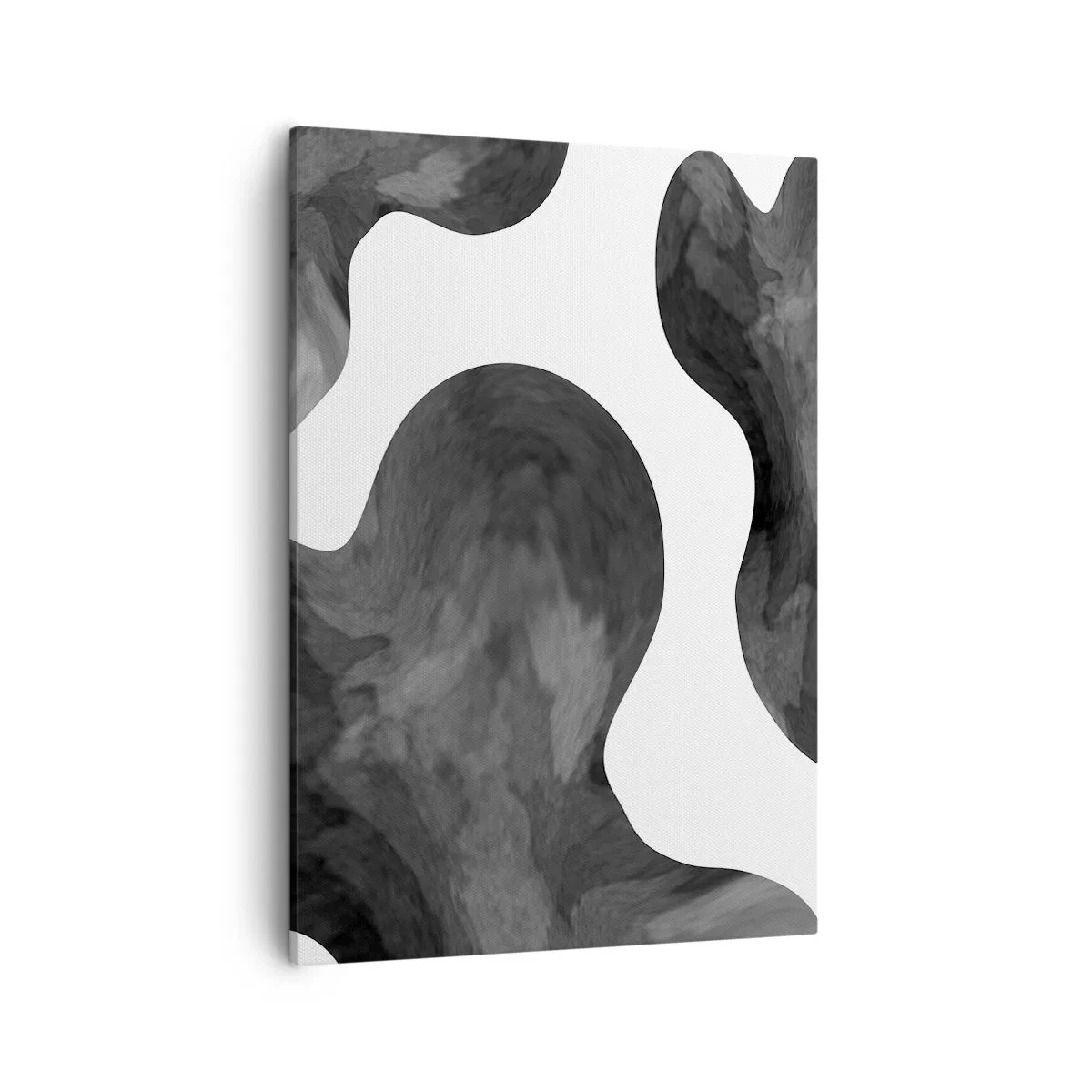 Impression sur toile - Image sur toile - Motif abstrait dans les tons de gris et de blanc - 50x70cm - La route du lait - Décoration murale moderne pour le salon et la chambre ARTTOR