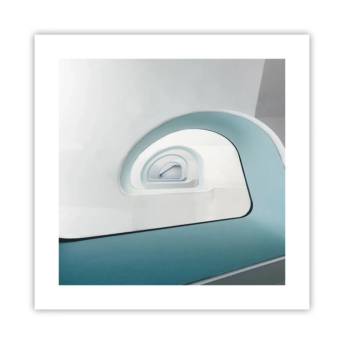 Affiche - Poster - Au profondeur du bleu - 40x40 cm