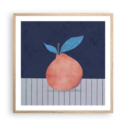 Affiche dans un chêne clair - Poster - Convexité et plan - 60x60 cm