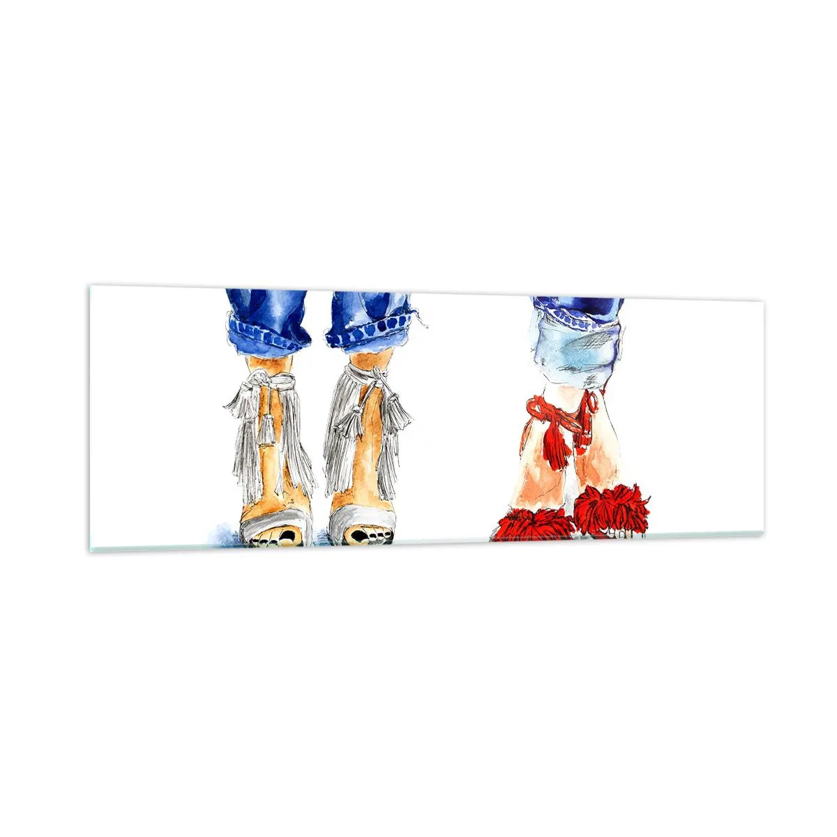 Impression sur verre - Image sur verre - Peut-être irons-nous nous promener? - 90x30 cm