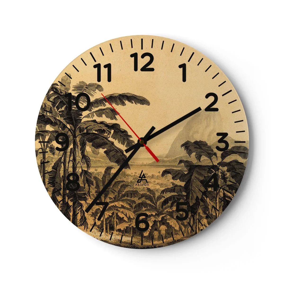 Horloge murale - Pendule murale - Dans un climat colonial - 30x30 cm