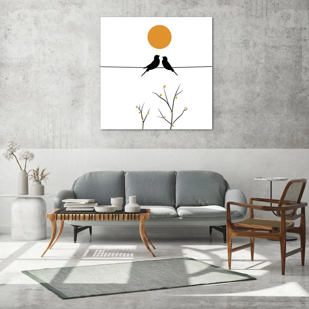 Impression sur verre - Image sur verre - Soirée pour rossignols - 40x40 cm