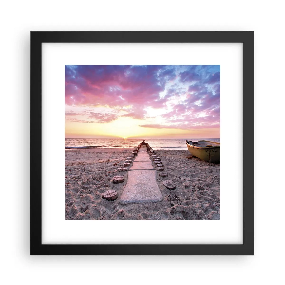 Affiche dans un cadre noir - Poster - Moment d'expérience profonde - 30x30 cm