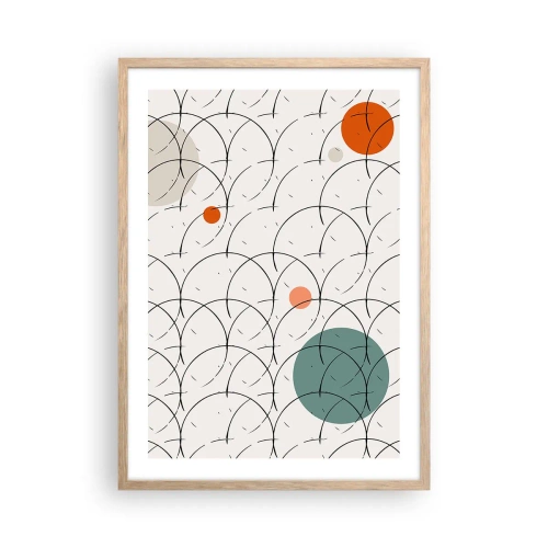 Affiche dans un chêne clair - Poster - Dans l'esprit pop art - 50x70 cm