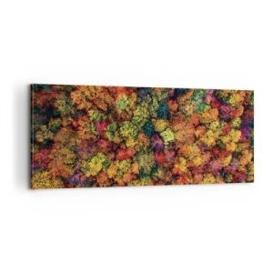 Impression sur toile - Image sur toile - Bouquet d'arbres automnal - 100x40 cm